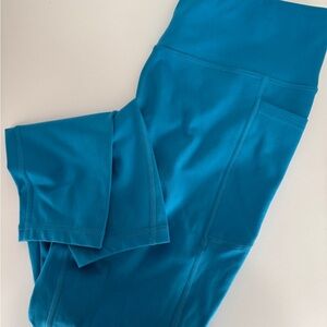 Blue workout leggings